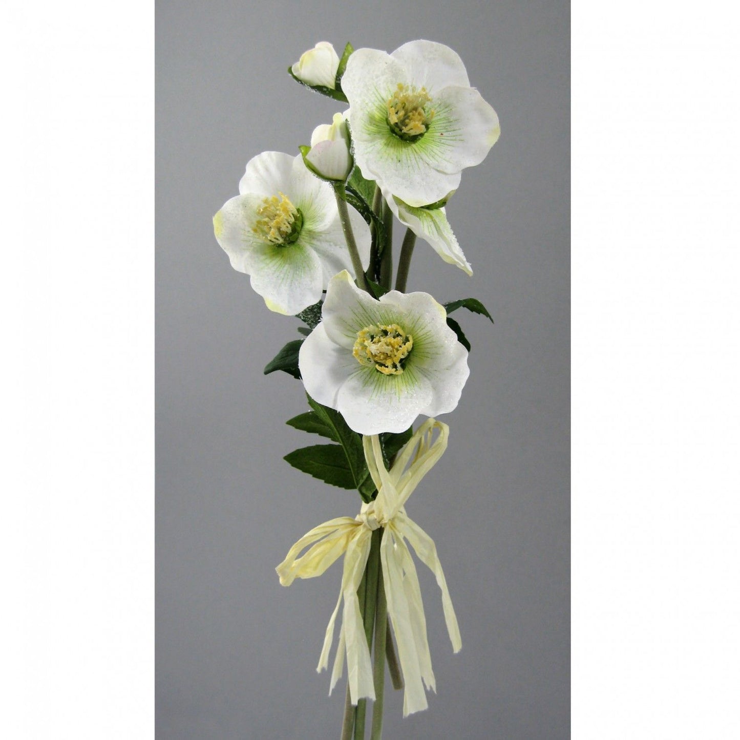 4er Set künstliche Christrosen mit Eis 35 cm - Weihnachtsdeko für Ihr Zuhause