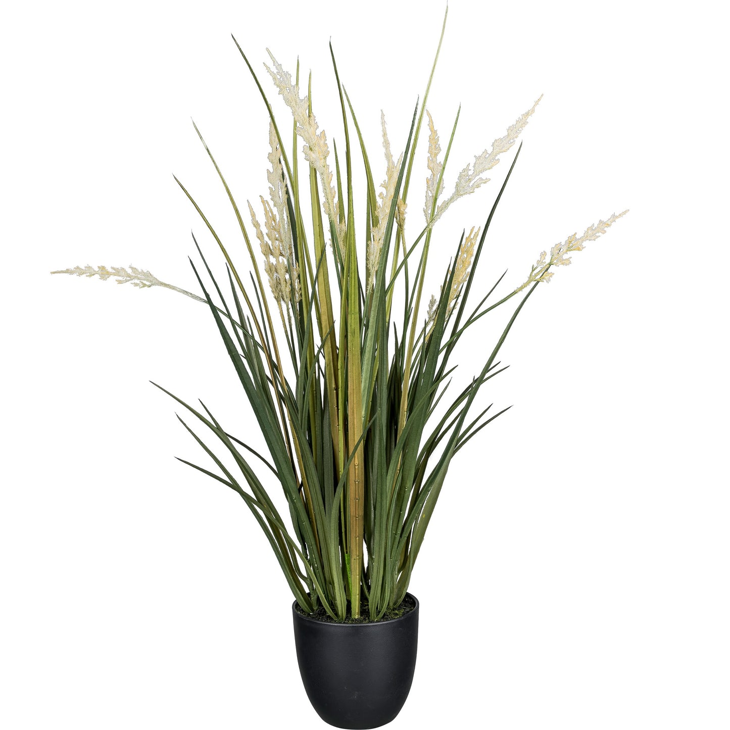 Künstliches Gras im Topf 58 cm Grün Pflanze Deko GRÜN Kunstpflanze Garten Wohnzimmer