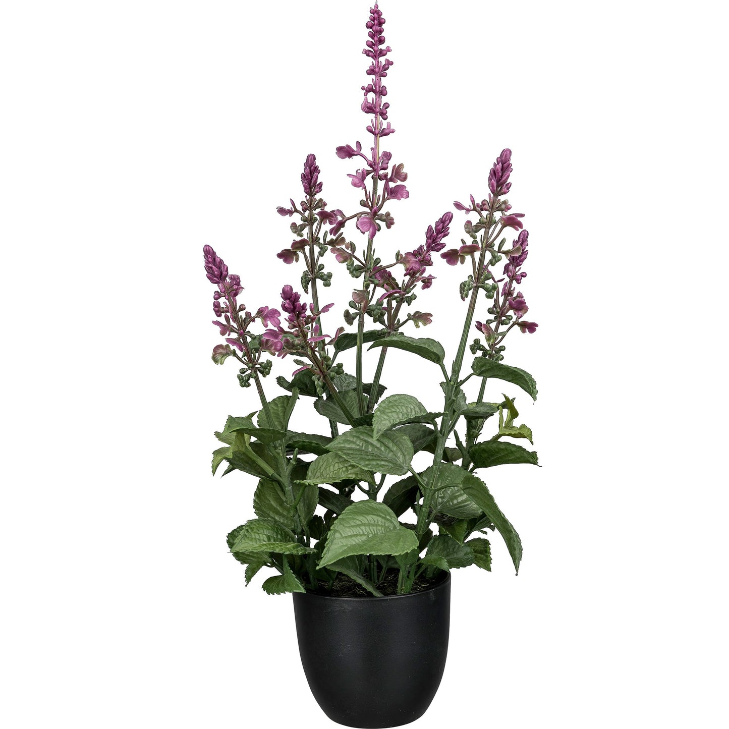 Künstliche Salbei-Pflanze pink 39 cm im Topf – pflegeleichte Deko für Wohnzimmer, Balkon & Büro