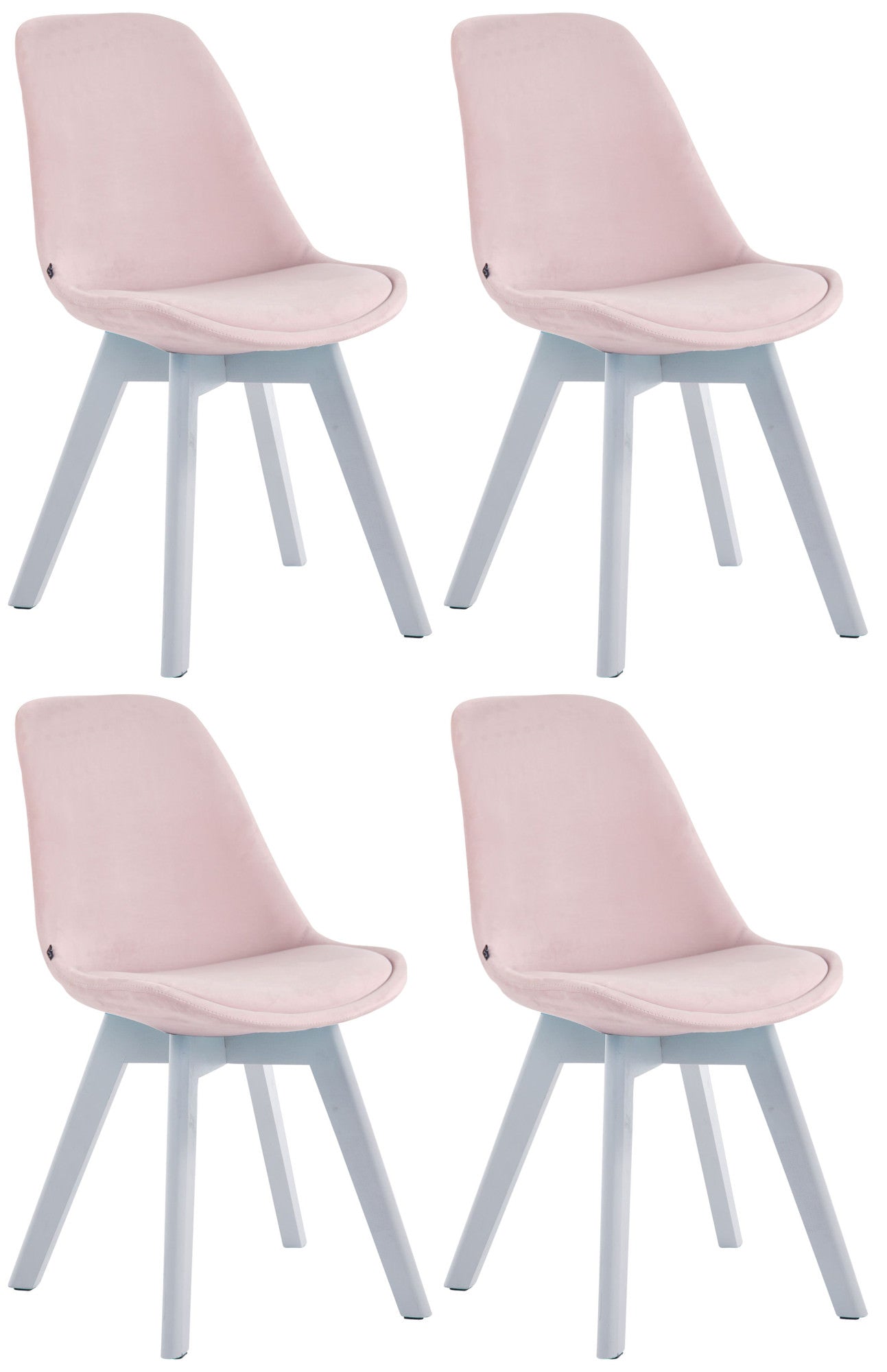 4er Set Besucherstühle Borneo Samt