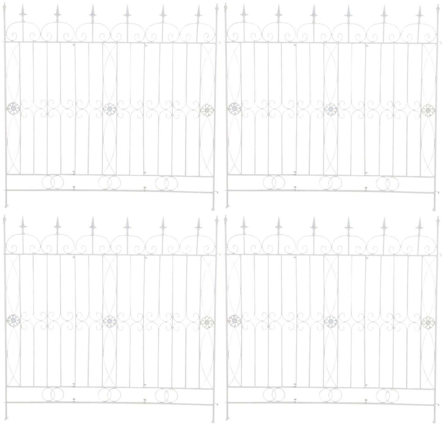 4er Set Gartenzäune Mangold