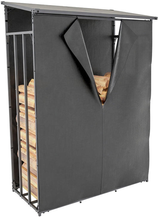 Kaminholzunterstand Ruston Aluminium + Abdeckplane