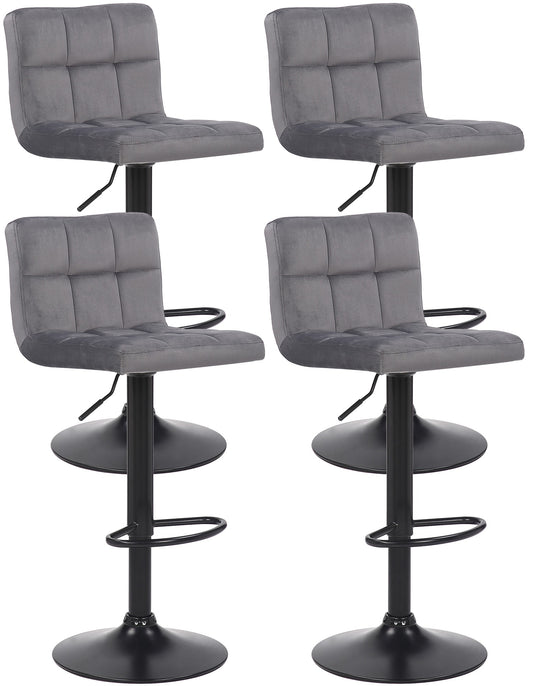 4er Set Barhocker Feni Samt