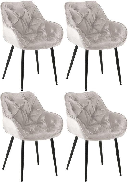 4er Set Stuhl Tanna Samt