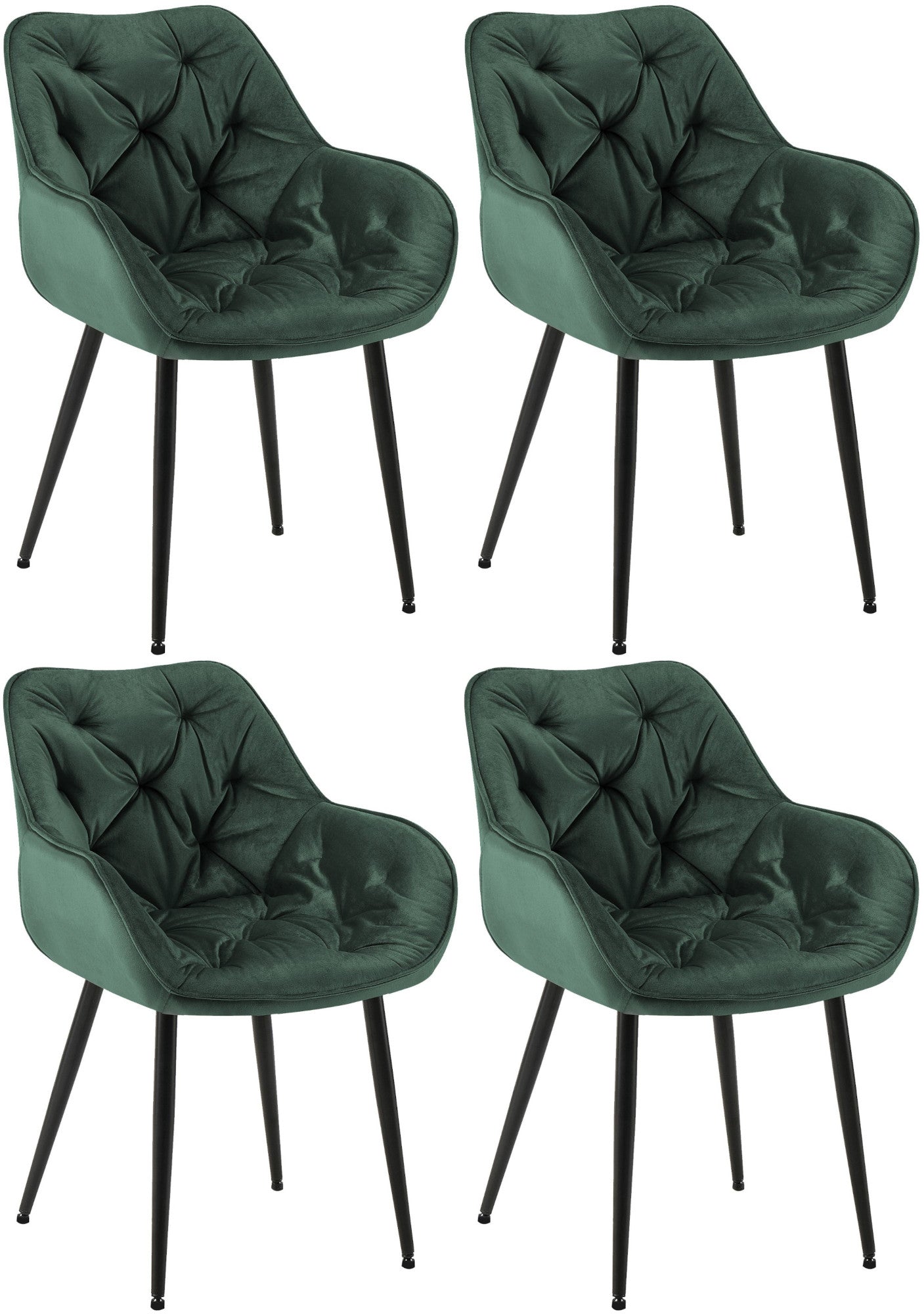 4er Set Stuhl Tanna Samt