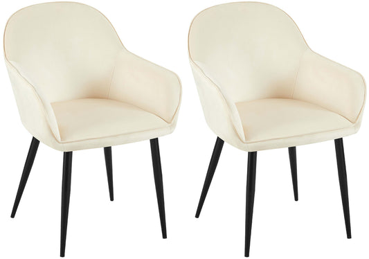 2er Set Esszimmerstuhl Boise Samt