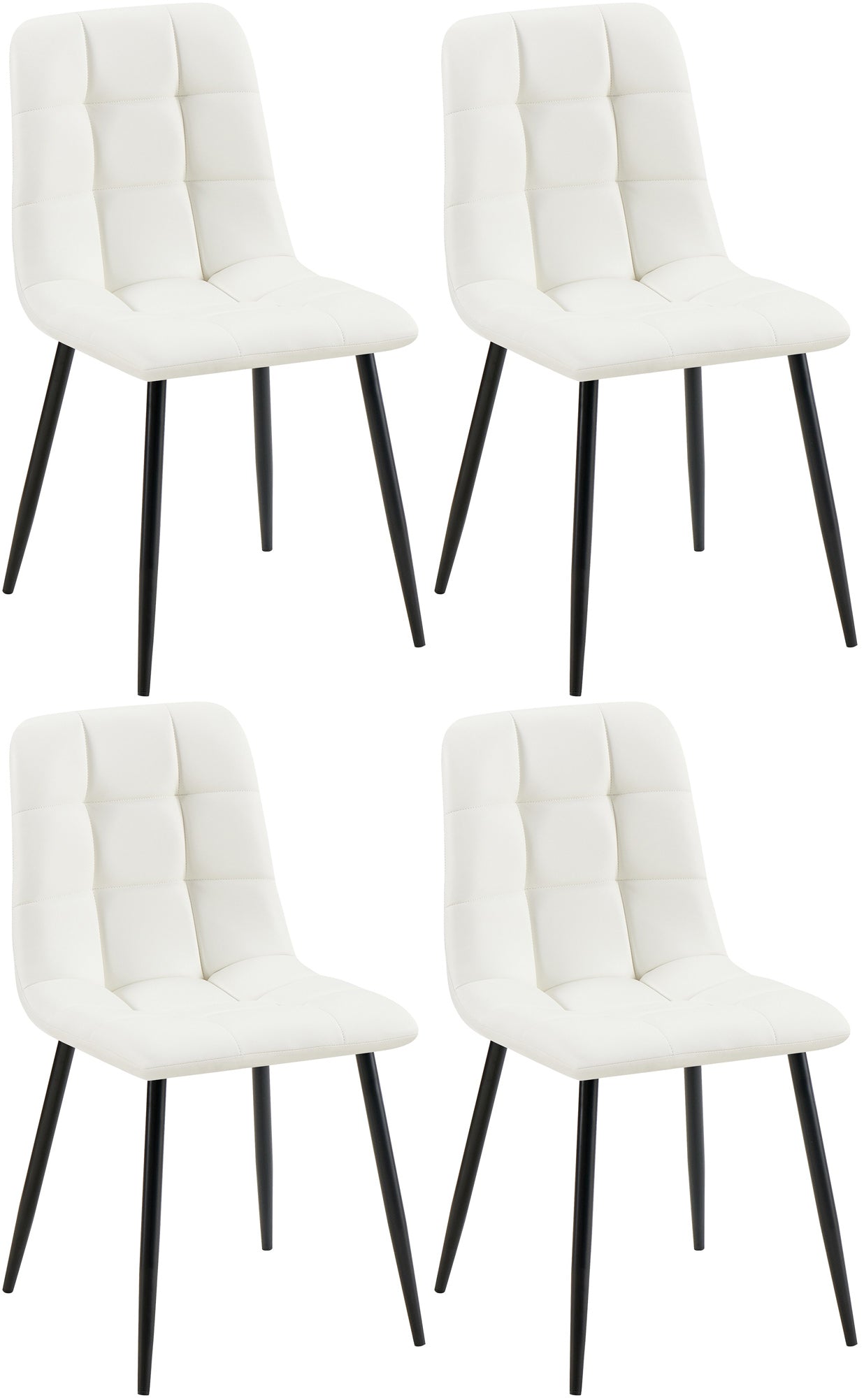 4er Set Esszimmerstuhl Antibes Kunstleder