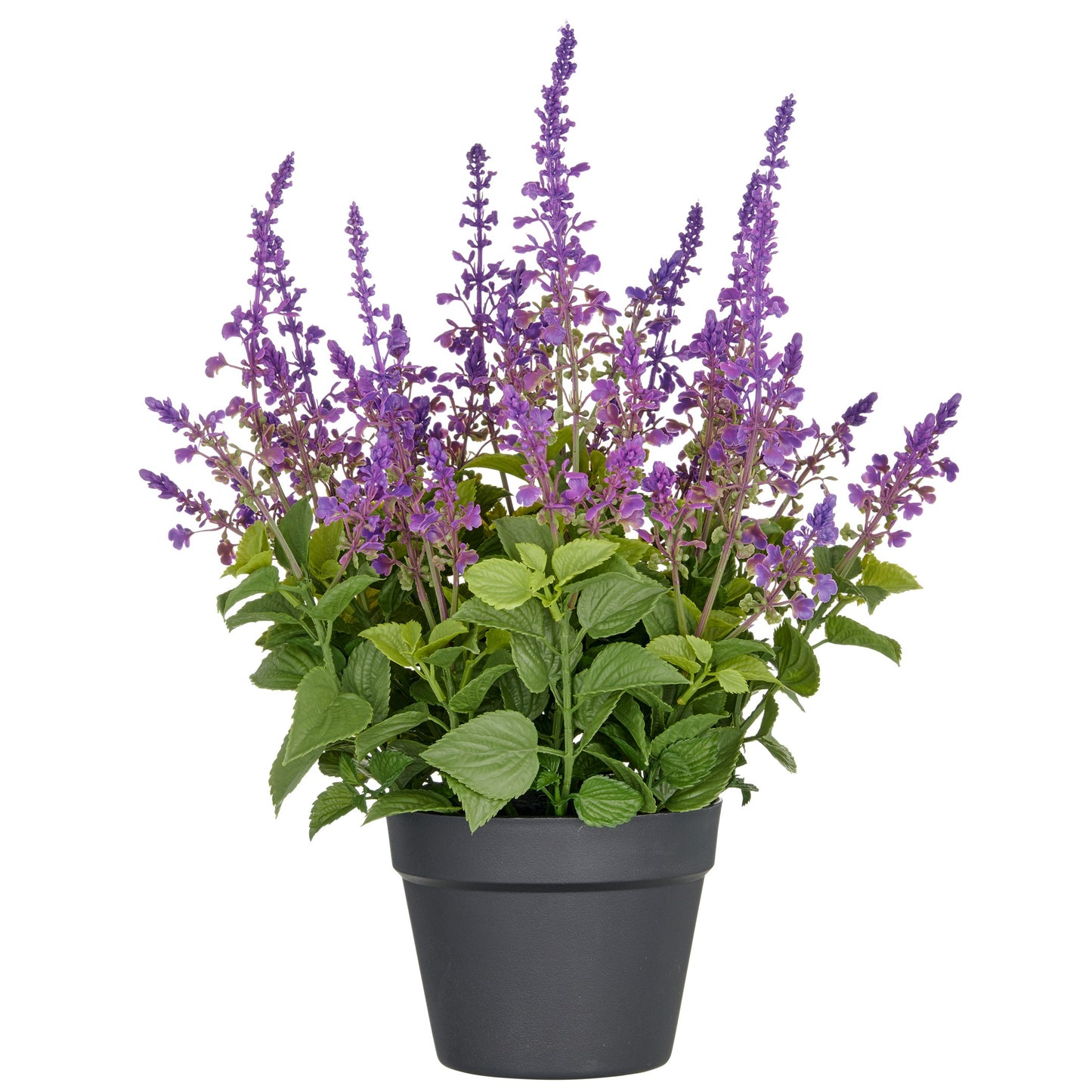 Salvia superba XL Kunstpflanze lila 50cm UV-beständig im Kunststofftopf 18x14cm