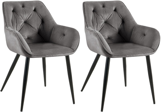 2er Set Esszimmerstühle Cassis Samtbezug