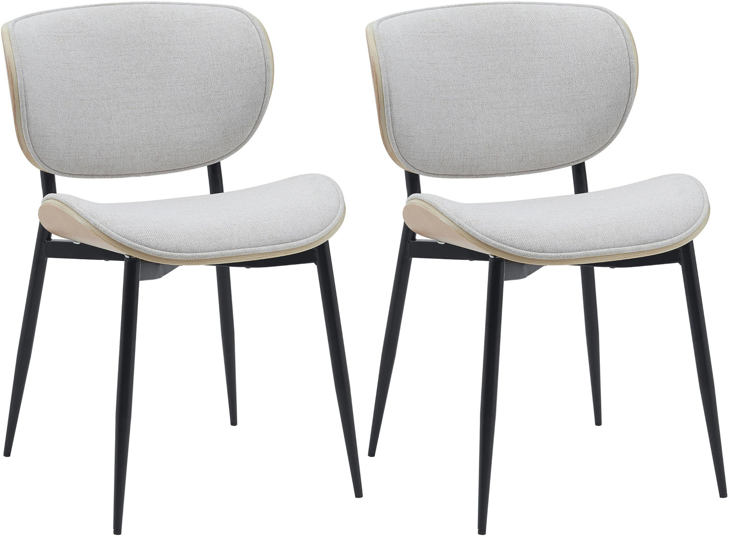 2er Set Esszimmerstuhl Enid Kunstleder- oder Stoffbezug