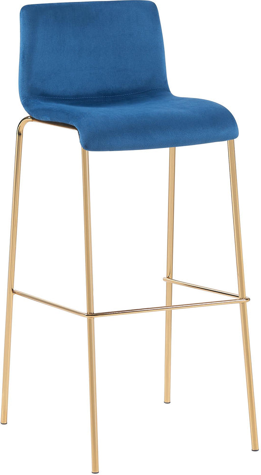 Barhocker Hoover Samt Vierfußgestell Gold
