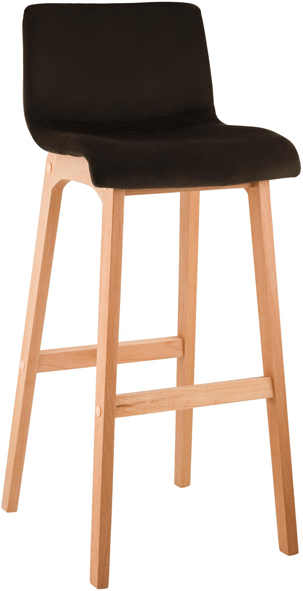 Barhocker Hover Samt Vierfußgestell Natura