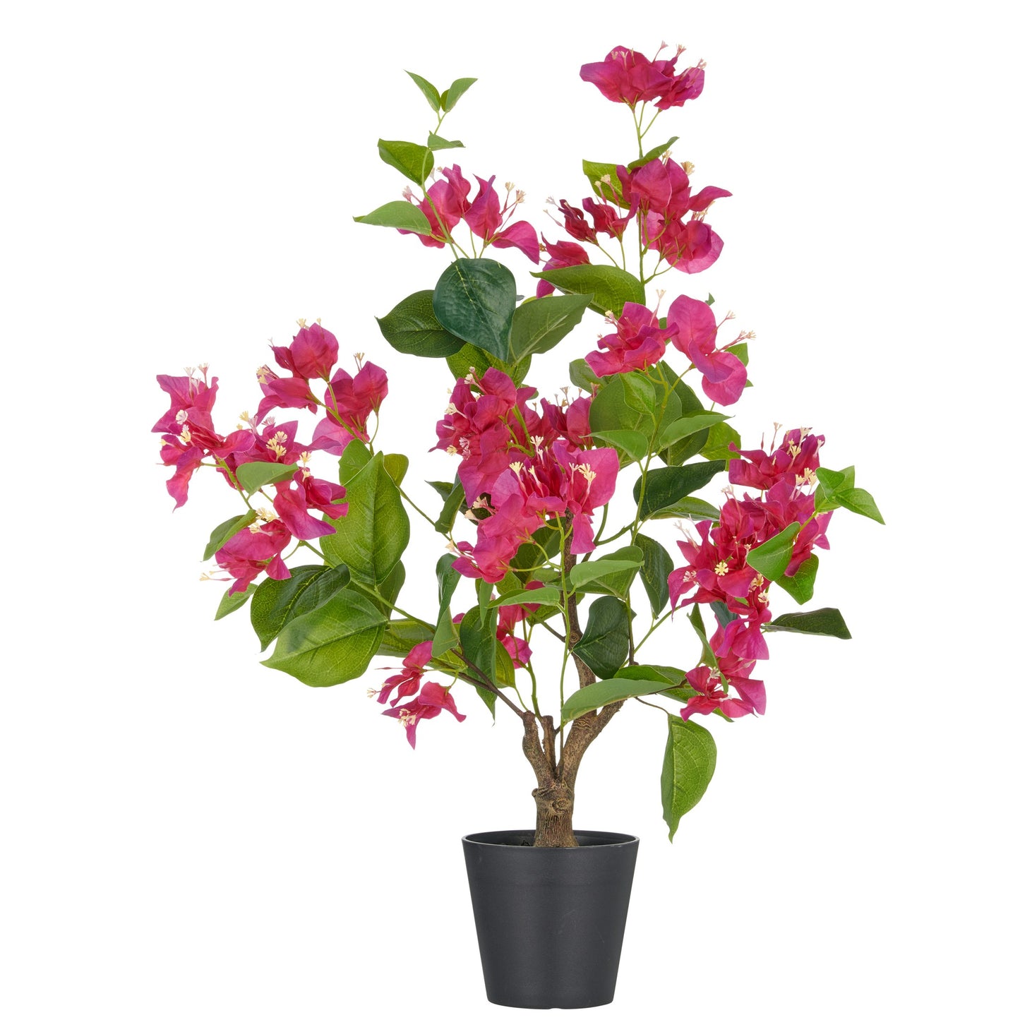 Bougainvillea künstlich 68 cm pink im Kunststofftopf 12,5x11,5 cm mit Erde Dekopflanze