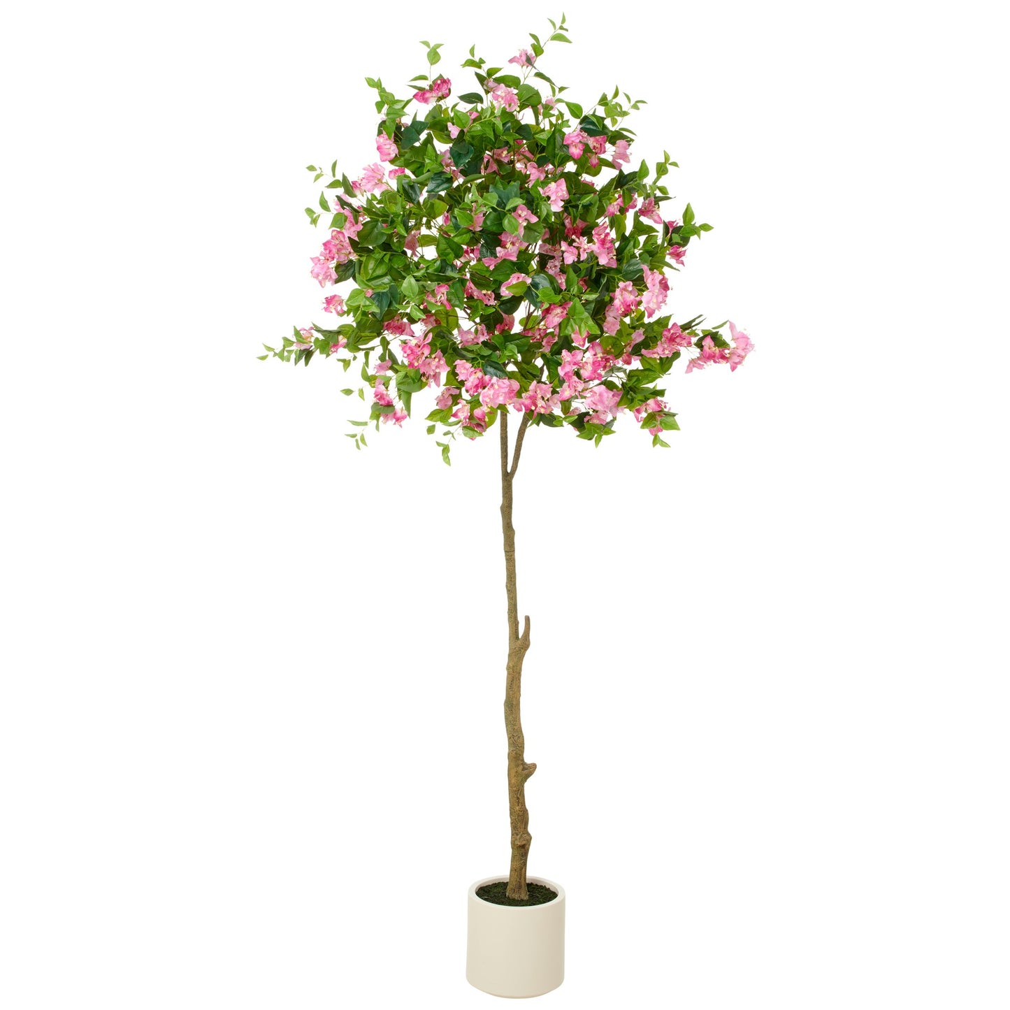 Bougainvillea Hochstamm 240 cm pink-creme Kunstpflanze im cremefarbenen Kunststofftopf 26,5x26,5 cm