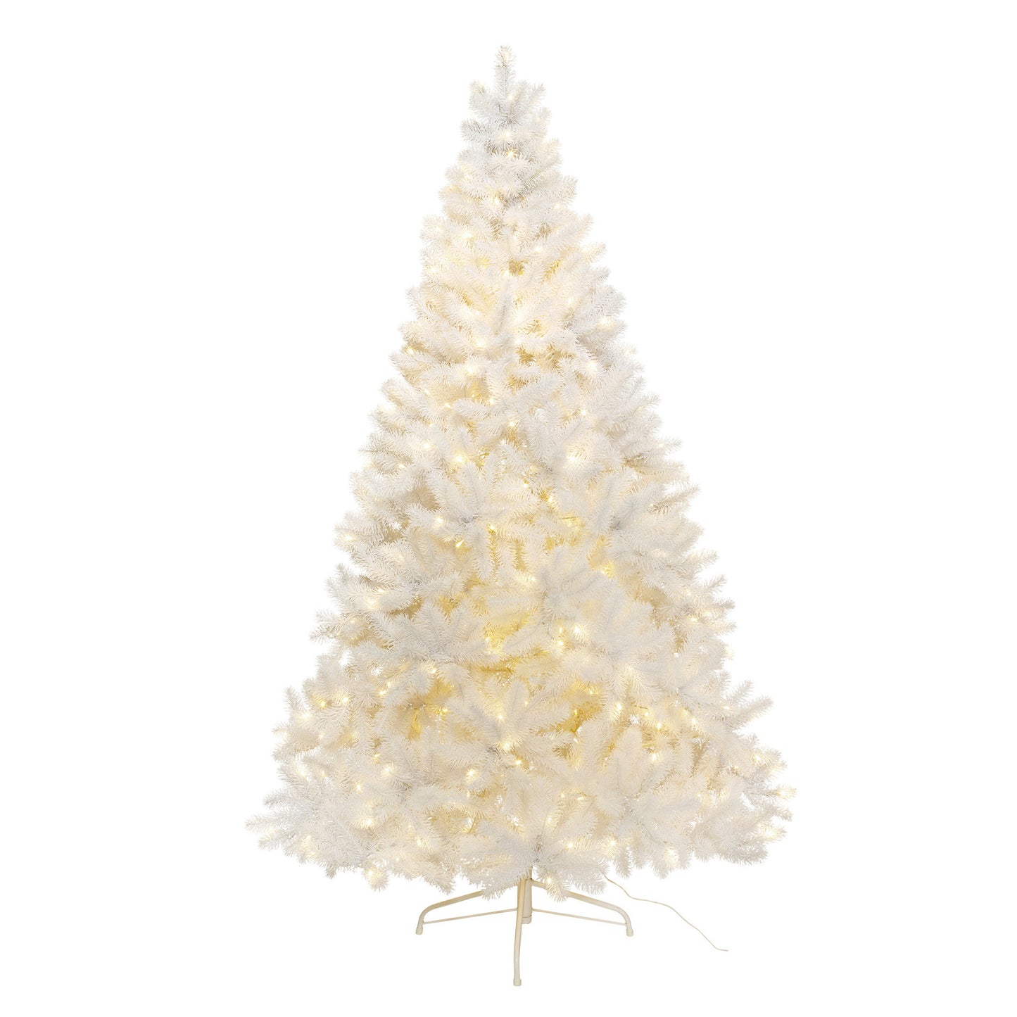 Künstlicher Tannenbaum 180cm 350 LED 1261 Spitzen PE weiß