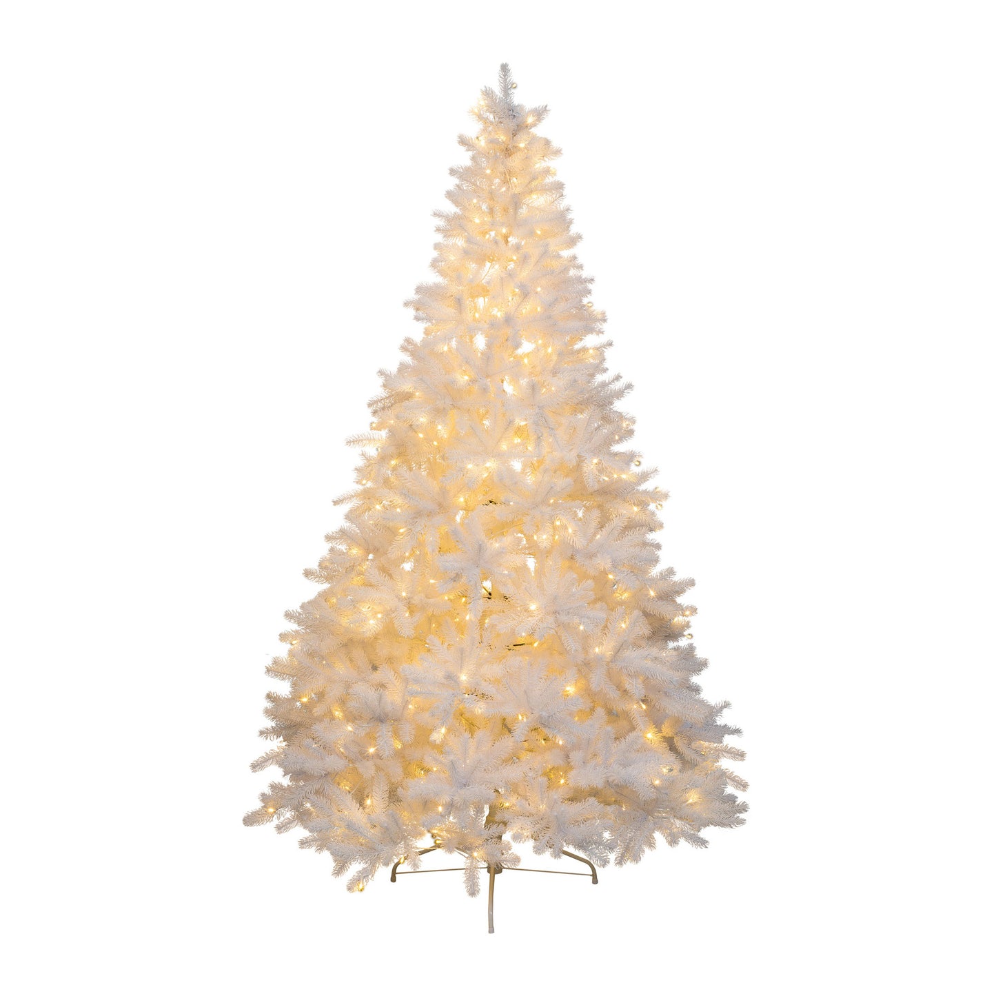 Künstlicher Tannenbaum 210cm mit 450 LED 1829 Spitzen PE weiß