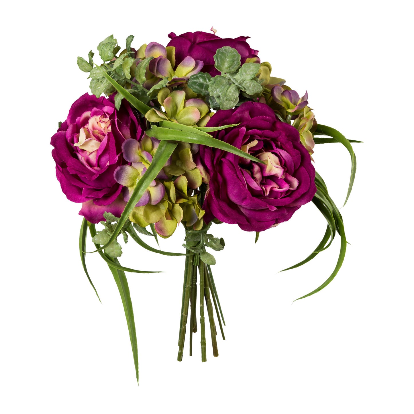 Künstlicher Rosen-Hortensien Mixstrauß 29 cm – Pflegeleicht und edel in verschiedenen Farben