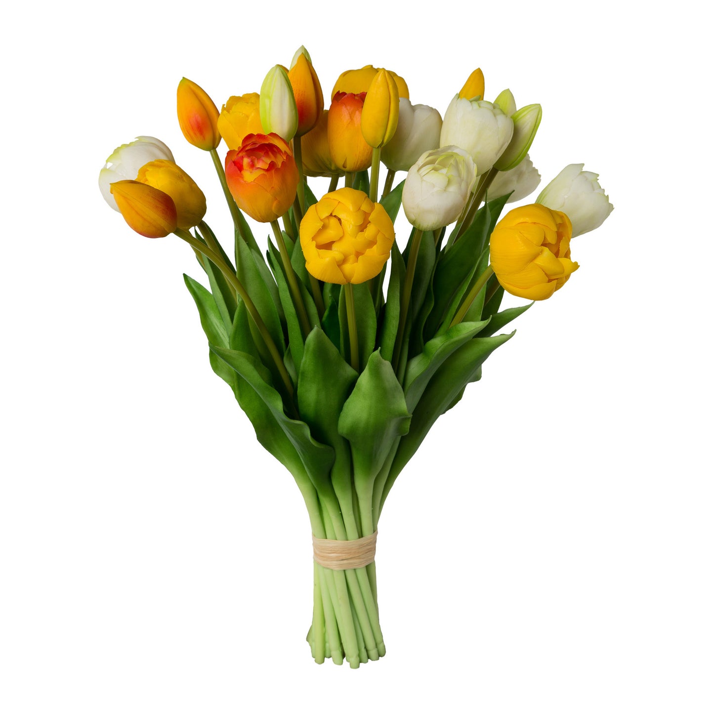 Künstlicher Tulpenstrauß 39 cm in Rosa, Gelb und Bunt – Stilvolle Deko für Ihr Zuhause