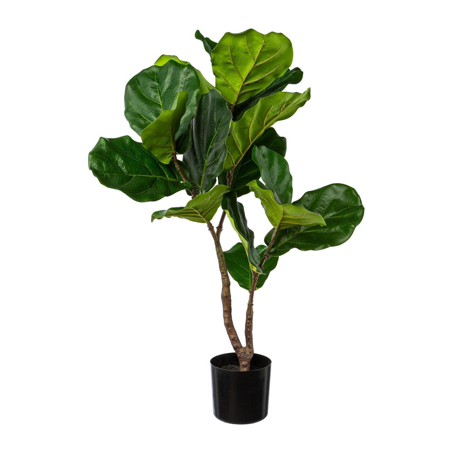 Ficus Lyrata Kunstpflanze im Topf, 80 cm – Grüne Deko für Innenräume