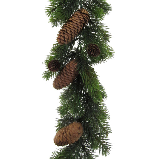 Künstliche Fichtengirlande 178 cm mit echten Zapfen – Ideal für Ihre Weihnachtsdecor