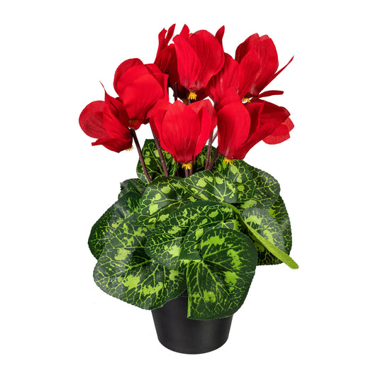 2x Künstliche Alpenveilchen im 28 cm Topf – Wunderschöne Blütenvielfalt verfügbar