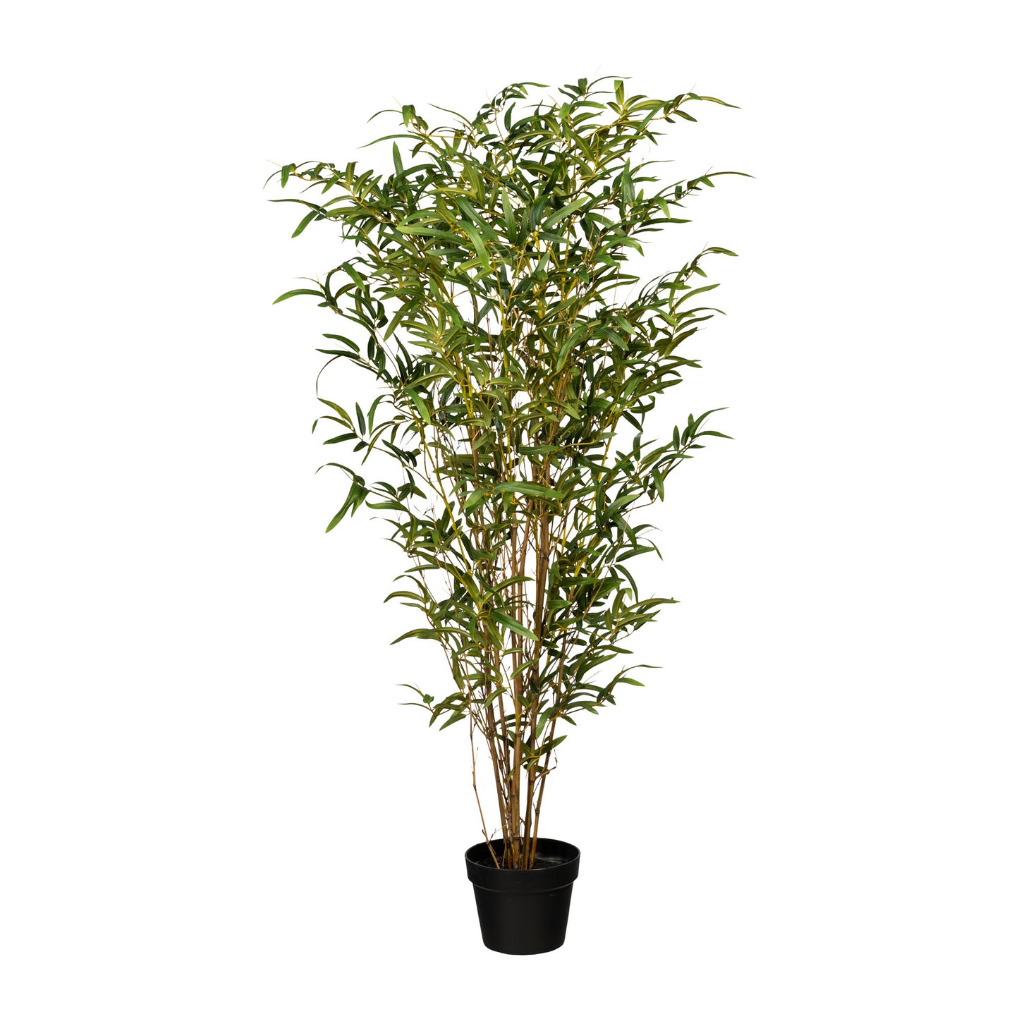 Künstlicher Bambus 120 cm im schwarzen Kunststofftopf – Exotische Deko für Ihr Zuhause