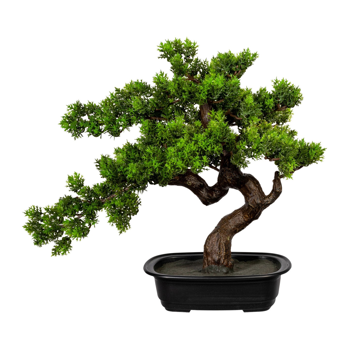 Bonsai Myrte ca. 40 cm in schwarzer Kunststoffschale – Kunstpflanze ideal für Zuhause
