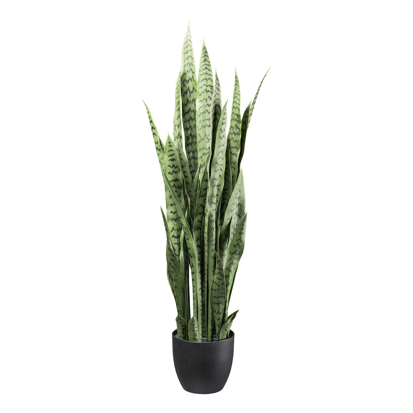 Sanseveria Kunstpflanze 110 cm - Pflegeleicht, Grün im Kunststofftopf 19x17 cm