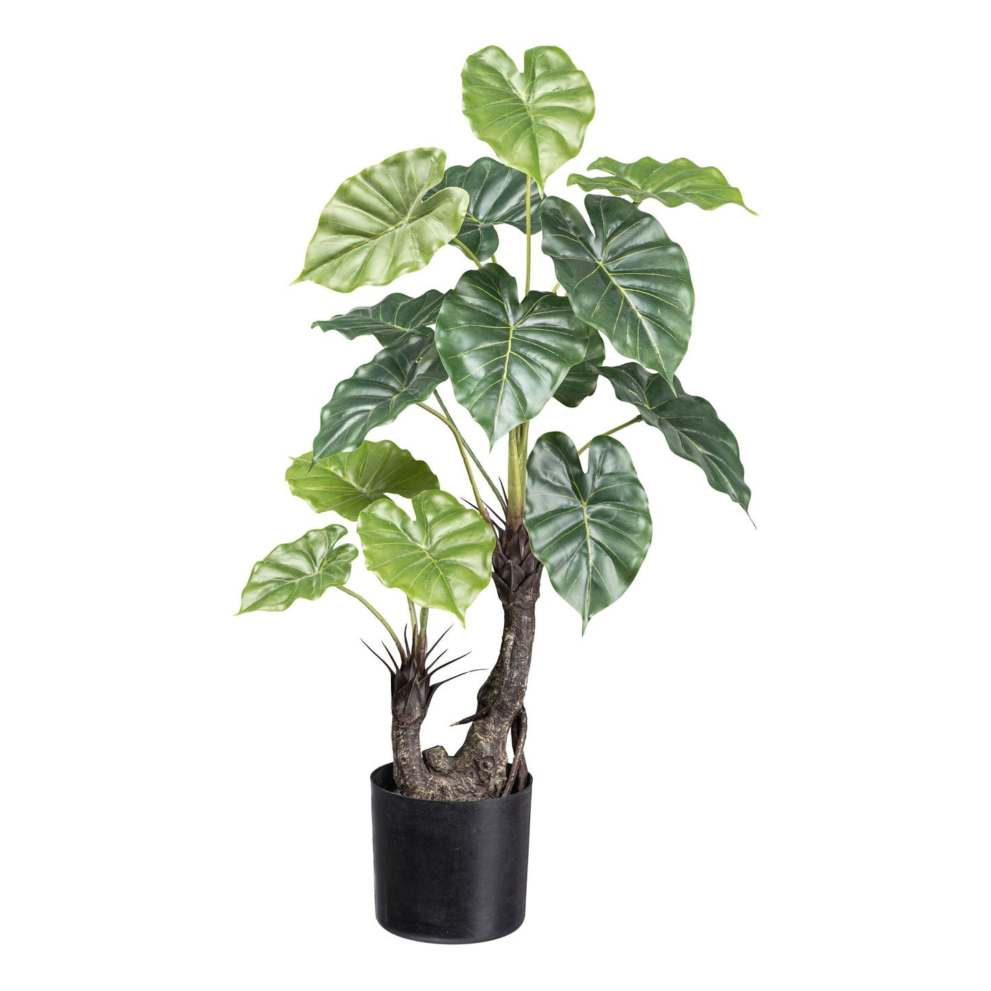 Taro Kunstpflanze 70 cm mit 14 Blättern im Kunststofftopf – Pflegeleicht & stylish