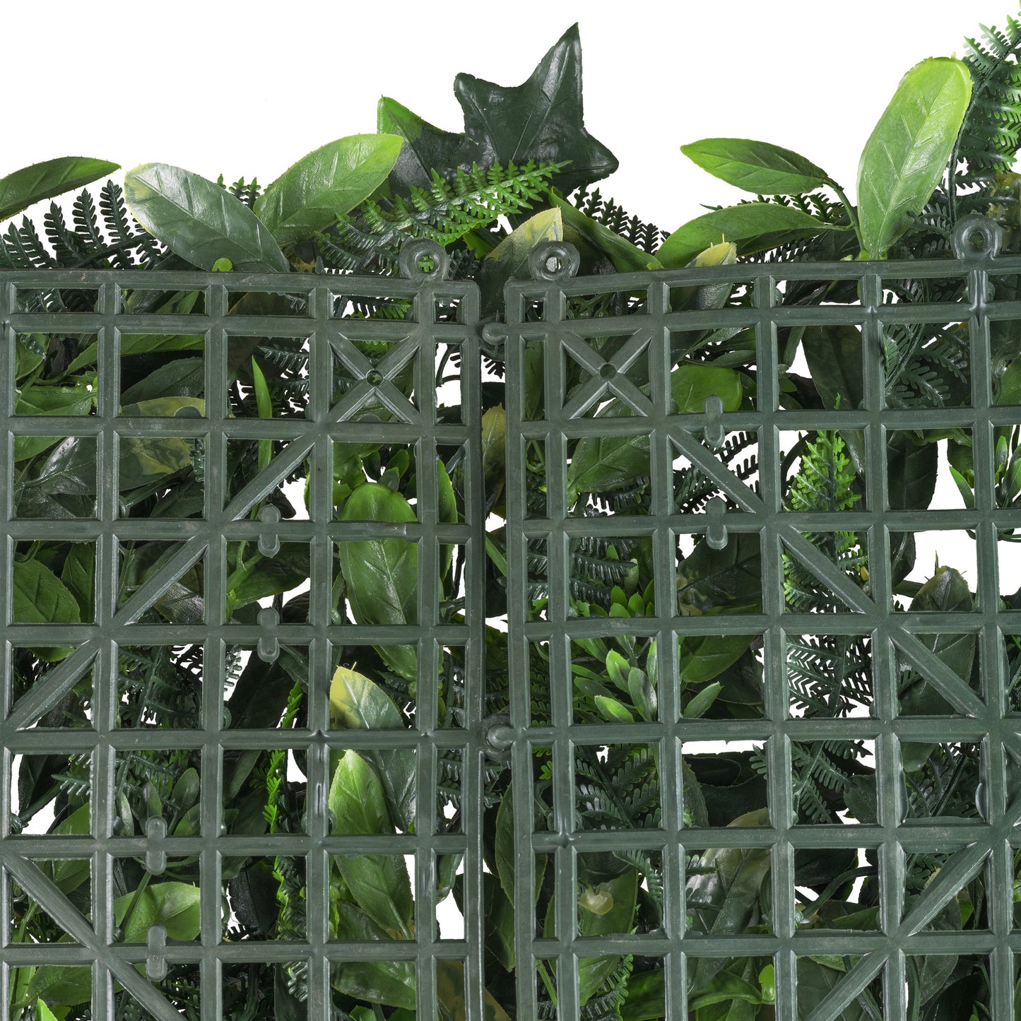 Premium UV-beständige Kunststoff-Blättermatte 100x100cm, grün, schwer entflammbar