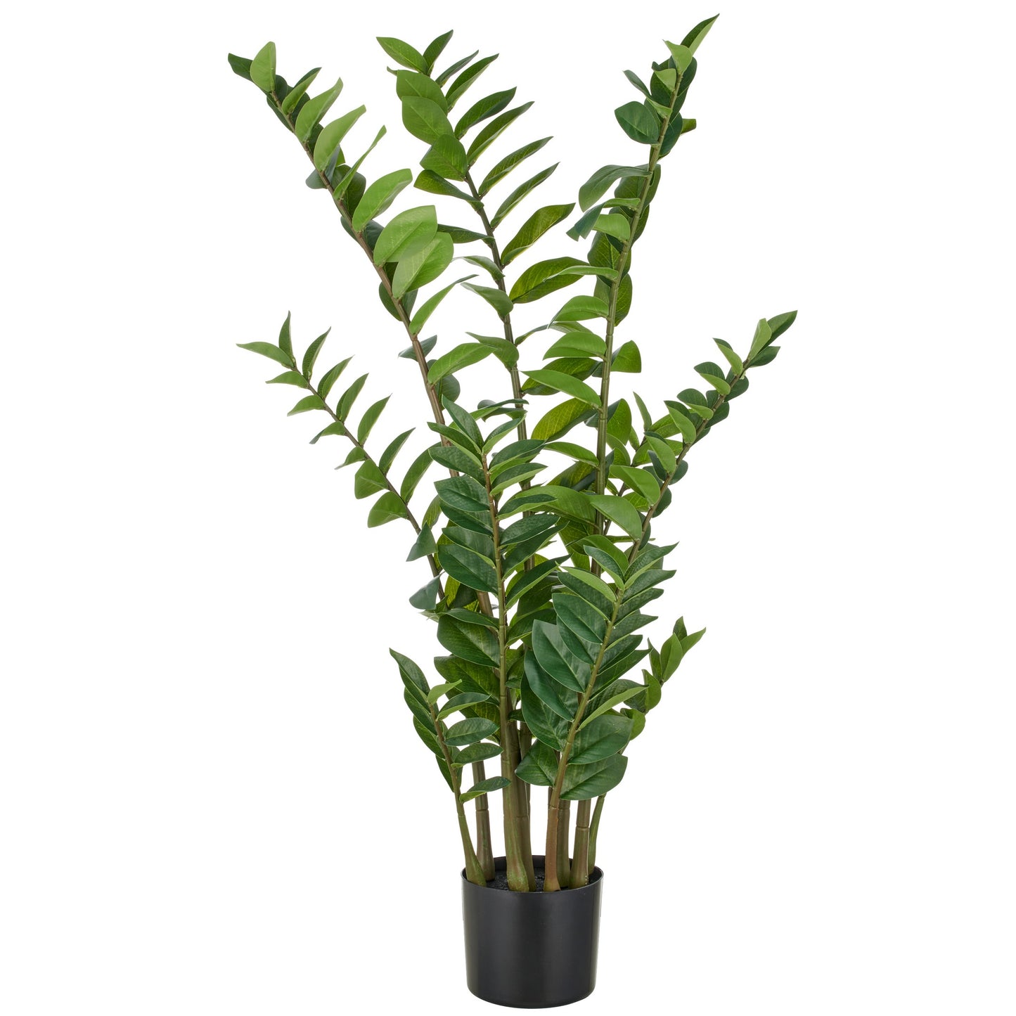 Zamifolia Kunstpflanze 110 cm mit 220 grünen PEVA Blättern im Topf Ø17x14,5 cm