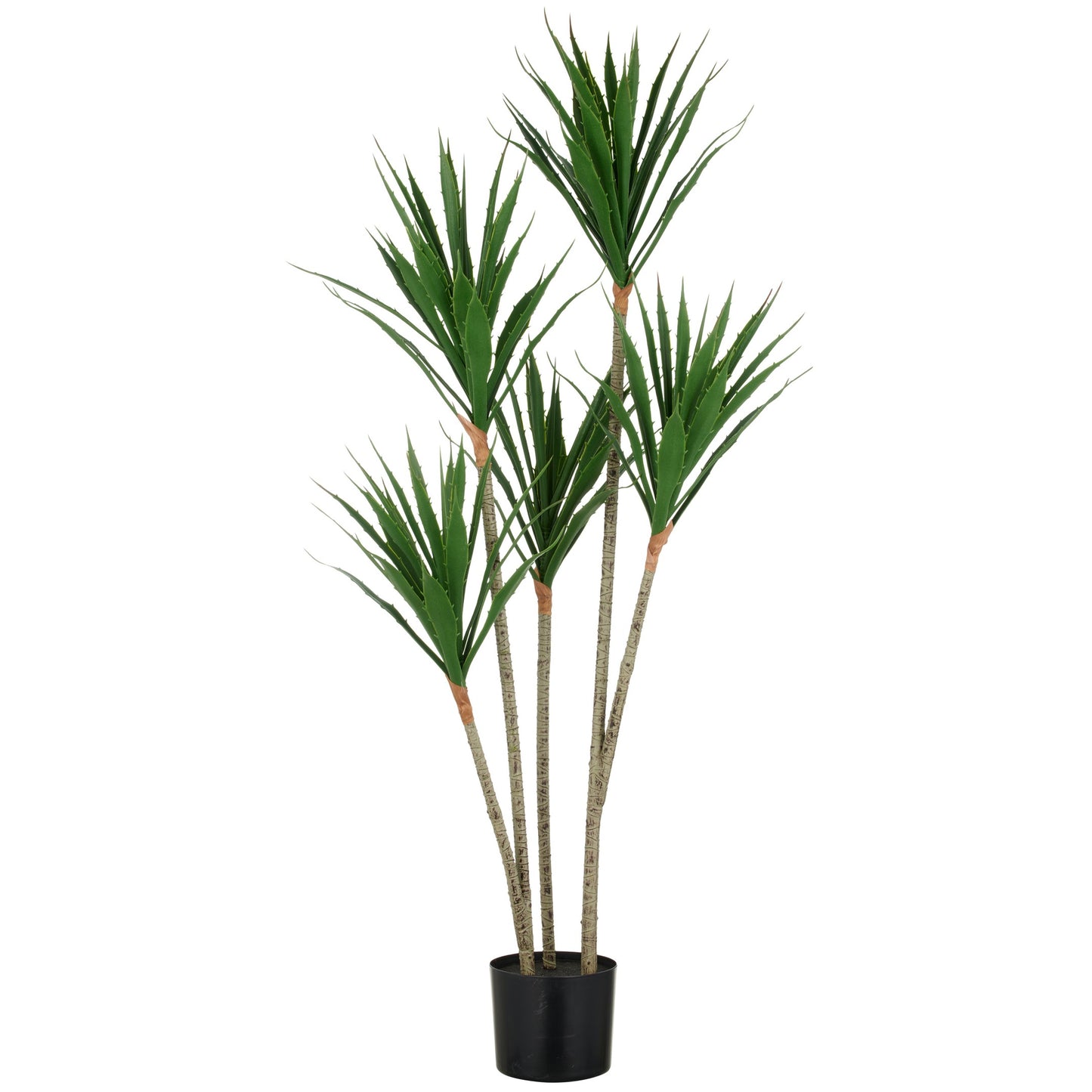 Agave Kunstpflanze ca. 120cm grün im Kunststofftopf 15x13cm UV-beständig langlebig ideal Dekoration