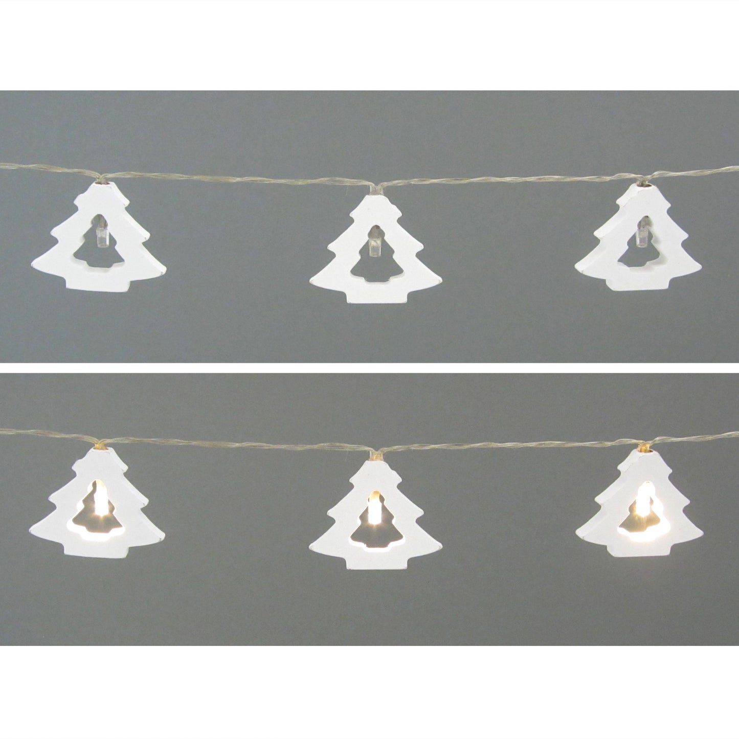 Deko Lichterkette Holzgirlande LED 80 cm Weihnachtsdeko in Weiß – Fügen Sie Atmosphäre hinzu!