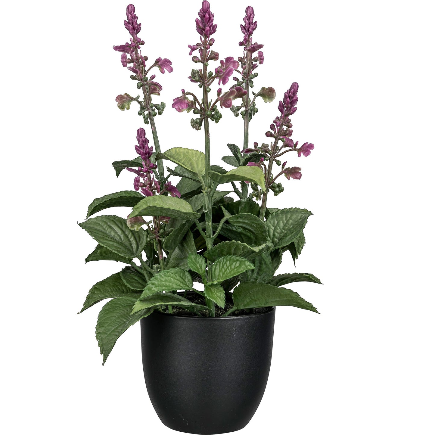 2er-Set künstliche Salbei Pflanze 28 cm pink im Topf, pflegeleichte Deko für Wohnzimmer & Büro