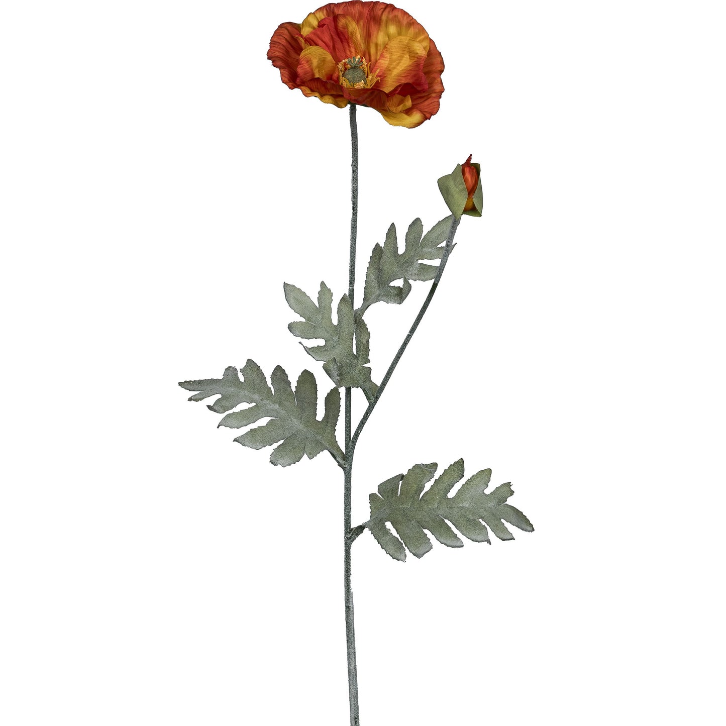 6er-Set Künstlicher Mohn 73 cm, Orange – langlebige Kunstblumen-Deko für Zuhause und Büro