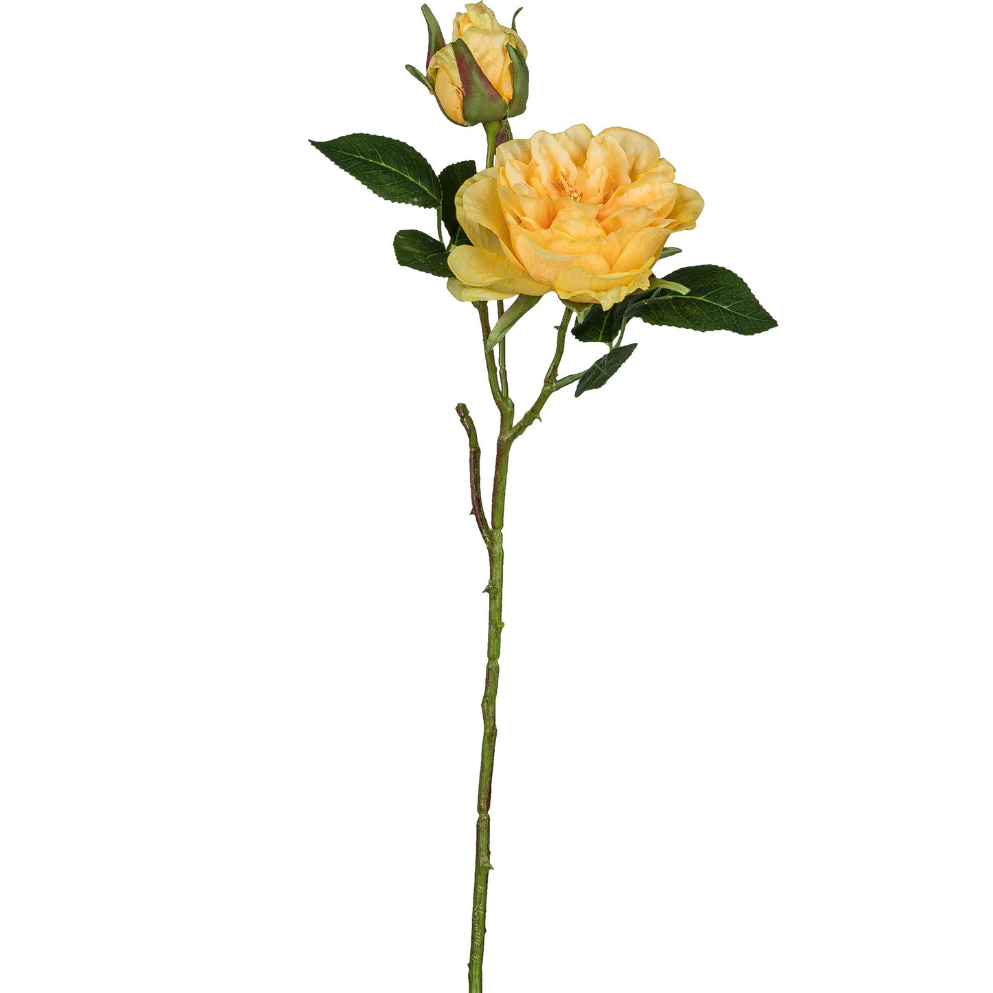 4er-Set Künstliche Gartenrosen 58 cm Gelb - Realistische Deko-Blumen für Innen & Außen