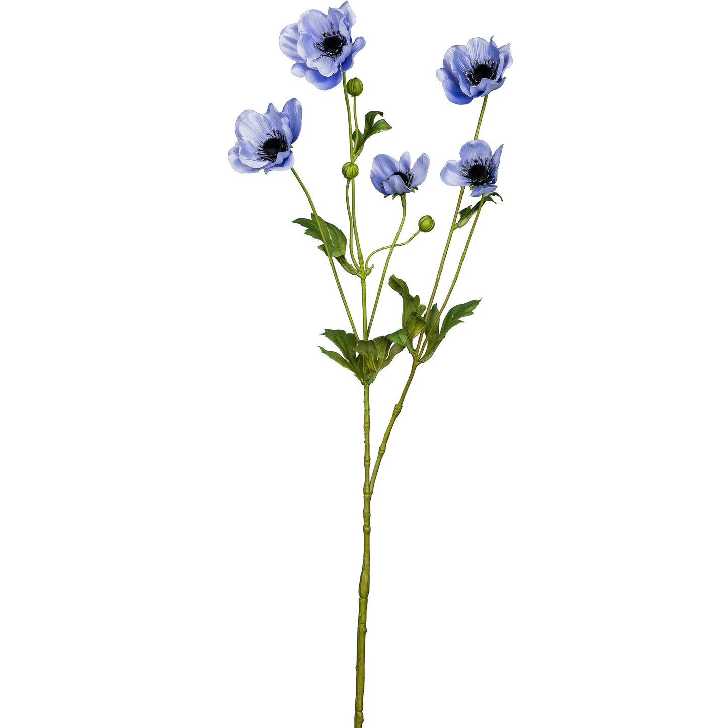 4er-Set Künstliche Anemone Blau 81 cm – langlebige, hochwertige Kunstpflanzen für Innendekoration