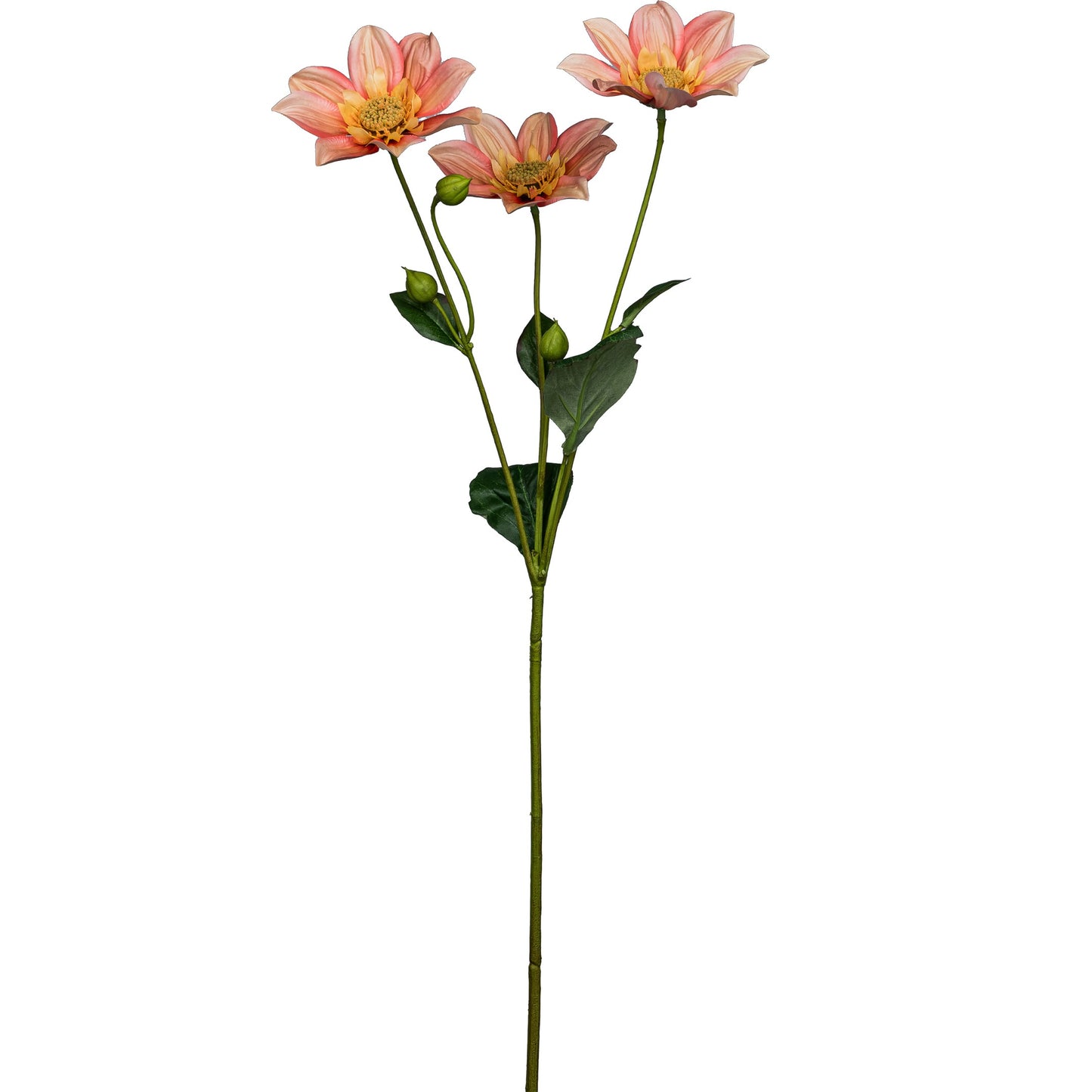 4er-Set Künstliche Dahlie Apricot 67 cm – Realistische Dekopflanzen, Pflegeleicht und Langlebig