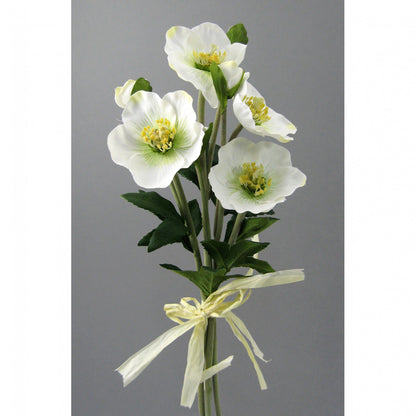 4er Set künstliche Christrosen Weiß 35 cm – Perfekt für festliche Weihnachtsdekoration