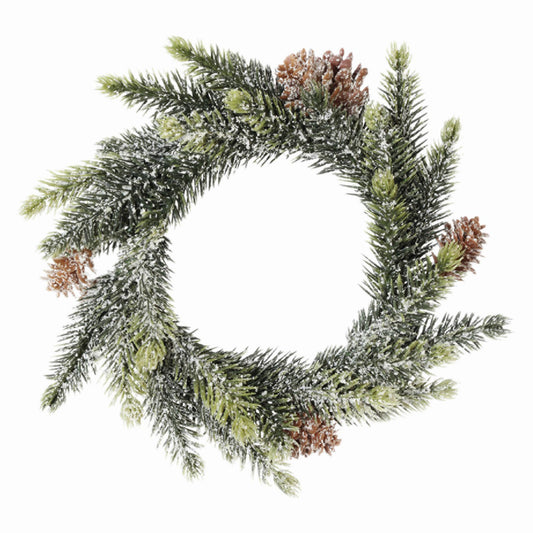 Künstlicher Fichtenkranz mit Schnee 20 cm – Weihnachtsdeko für stimmungsvolle Festtage