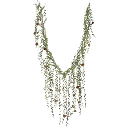 Künstliche gefrostete Lärchengirlande 190 cm - Weihnachtsdeko für Ihr Zuhause