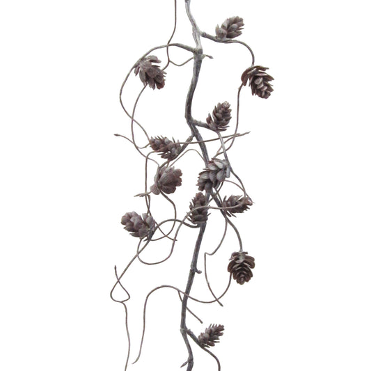 2er Set künstliche Zapfengirlande 120 cm – Winterdeko in elegantem Braun für Ihr Zuhause