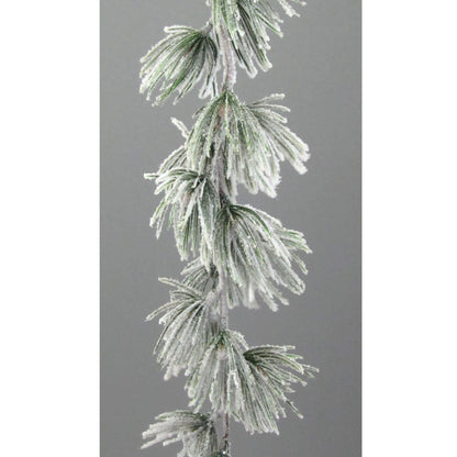 Künstliche beschneite Kieferngirlande 180 cm - Realistische Weihnachtsdeko grün