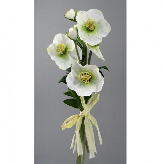 4er Set künstliche Christrosen mit Eis 35 cm - Weihnachtsdeko für Ihr Zuhause