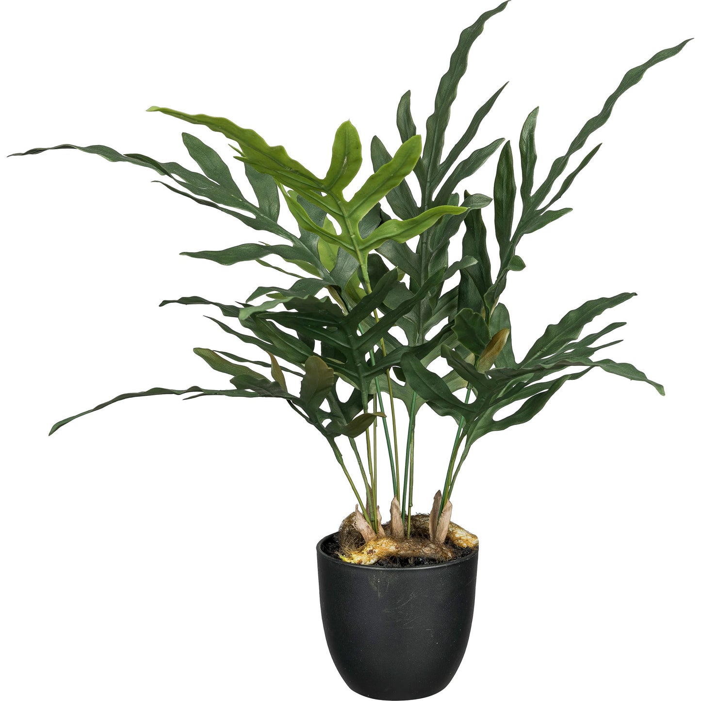 Blaufarn Kunstpflanze im Topf, 40 cm hoch, grau, dekorativ und pflegeleicht