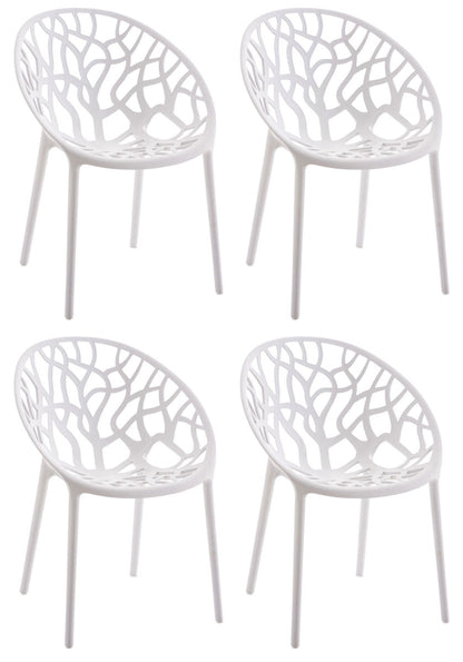 4er Set Stapelbare Gartenstühle Hope