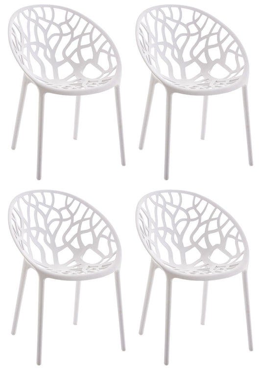 4er Set Stapelbare Gartenstühle Hope