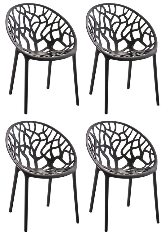 4er Set Stapelbare Gartenstühle Hope