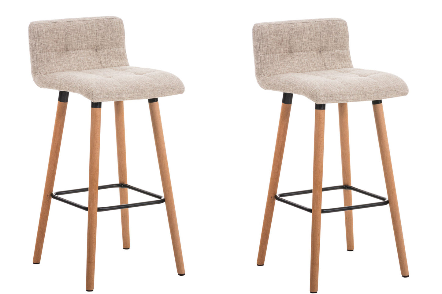 2er Set Barhocker Lincoln Stoff