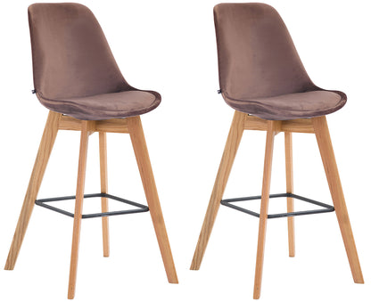 2er Set Barhocker Metz Samt